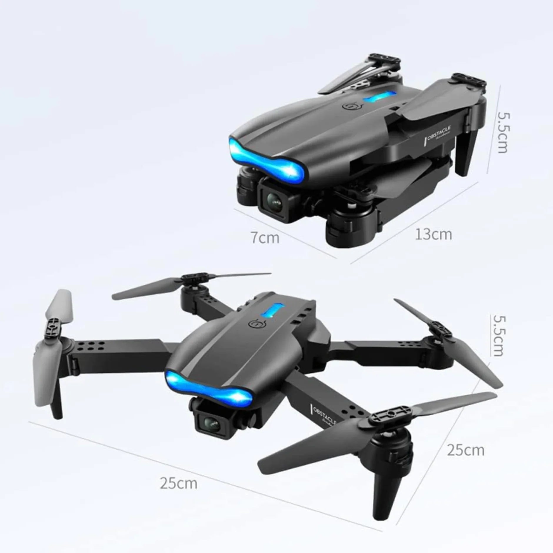 E99 Pro Drone with 4K Camera – Foldable Mini RC Quadcopter, WiFi FPV, Obstacle Avoidance, 360° Flips, Remote Control Drone for Beginners & Adults – Grey - 4A's Global