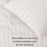 HH Satin Stripes Duvet Cover Set with Pillowcases Luxury Microfiber – 5 Star Hotel Quality Bedding (Copy) - 4A's Global