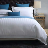 HH Satin Stripes Duvet Cover Set with Pillowcases Luxury Microfiber – 5 Star Hotel Quality Bedding (Copy) - 4A's Global