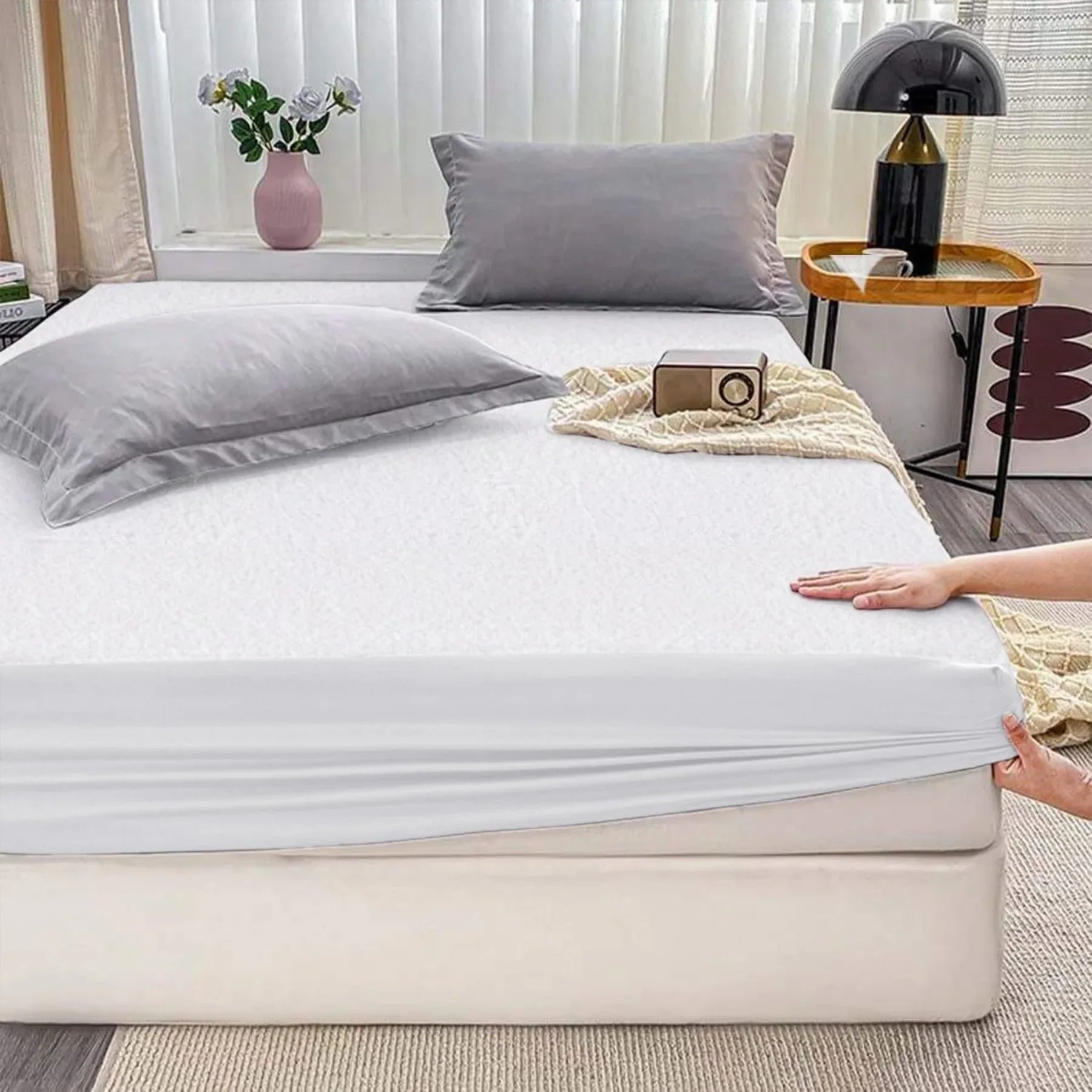 HH Waterproof Terry Towel Bed Sheet Winter – Soft, Breathable & Allergy-Proof Bedding Protection - 4A's Global