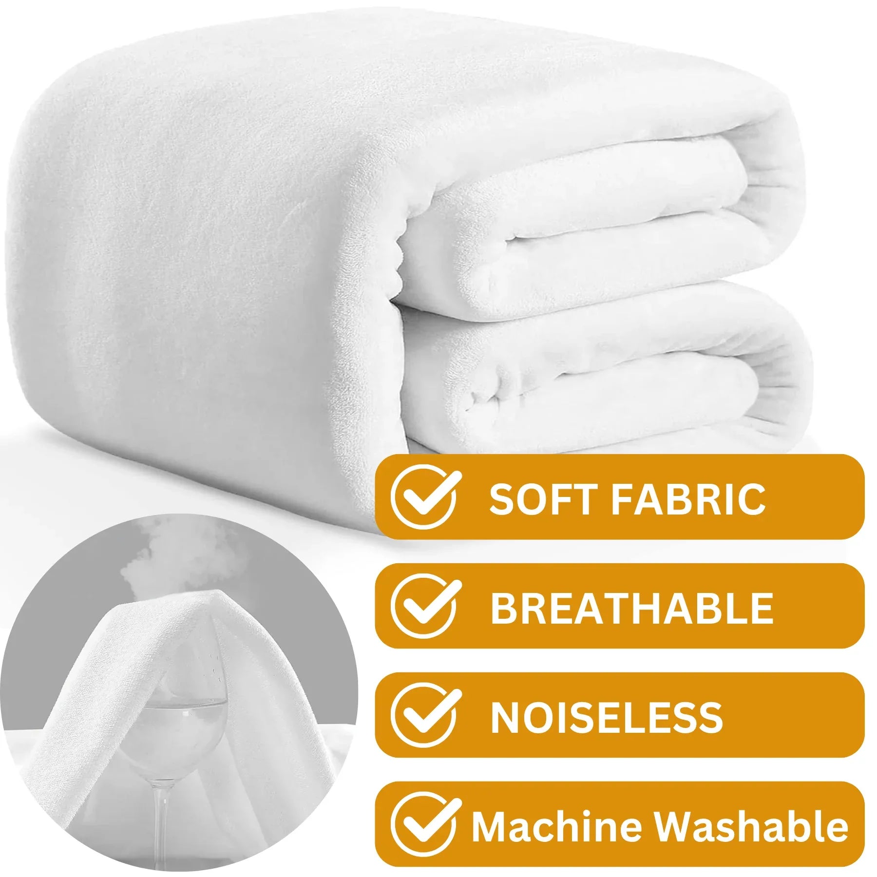 HH Waterproof Terry Towel Bed Sheet Winter – Soft, Breathable & Allergy-Proof Bedding Protection - 4A's Global
