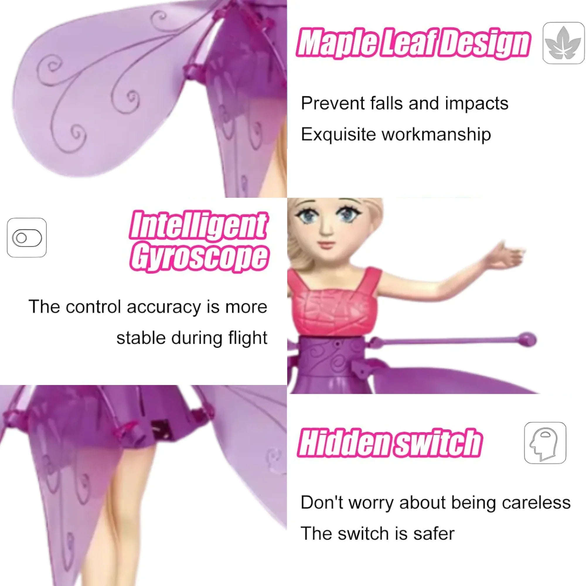 Fairy Flying Toy – Hand Sensor Induction Helicopter with LED Lights - 4A's Global