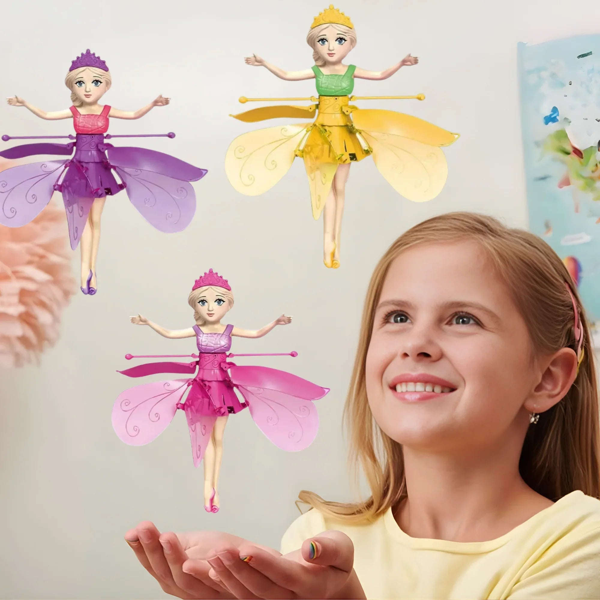 Fairy Flying Toy – Hand Sensor Induction Helicopter with LED Lights - 4A's Global