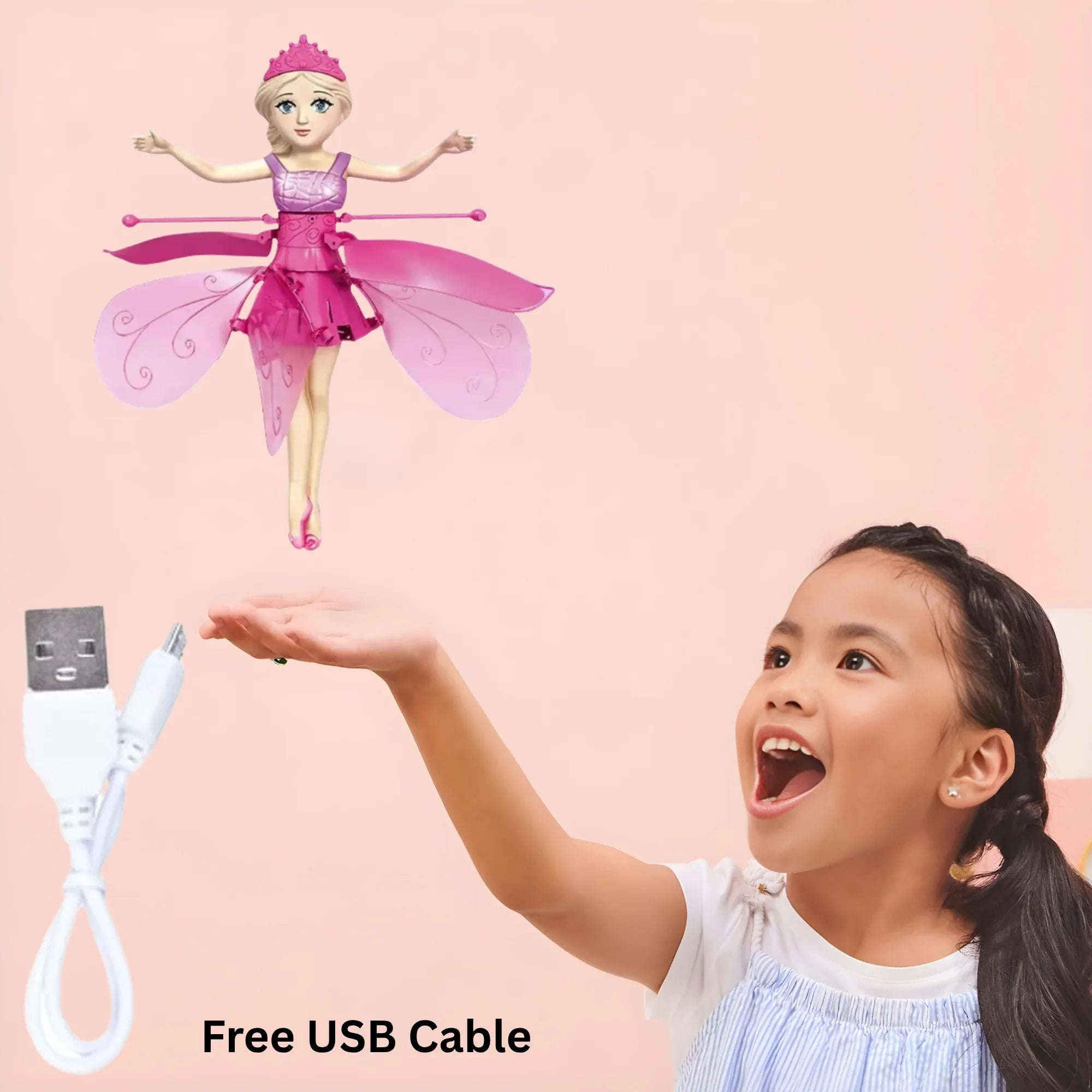 Fairy Flying Toy – Hand Sensor Induction Helicopter with LED Lights - 4A's Global