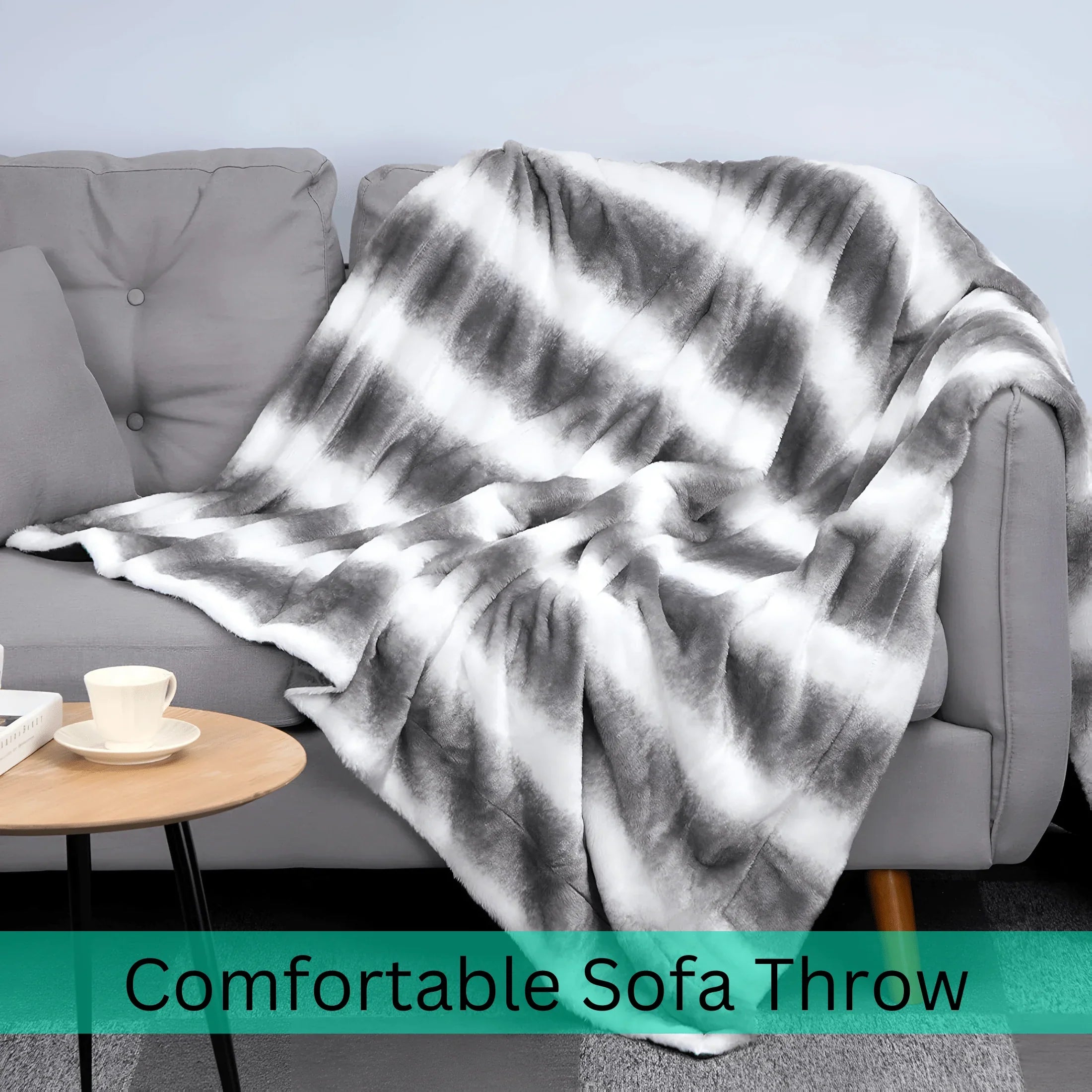 Luxury Faux Fur Rabbit Throw Blanket – Super Soft & Ethical Comfort | Multiple Sizes & Colours - 4A's Global