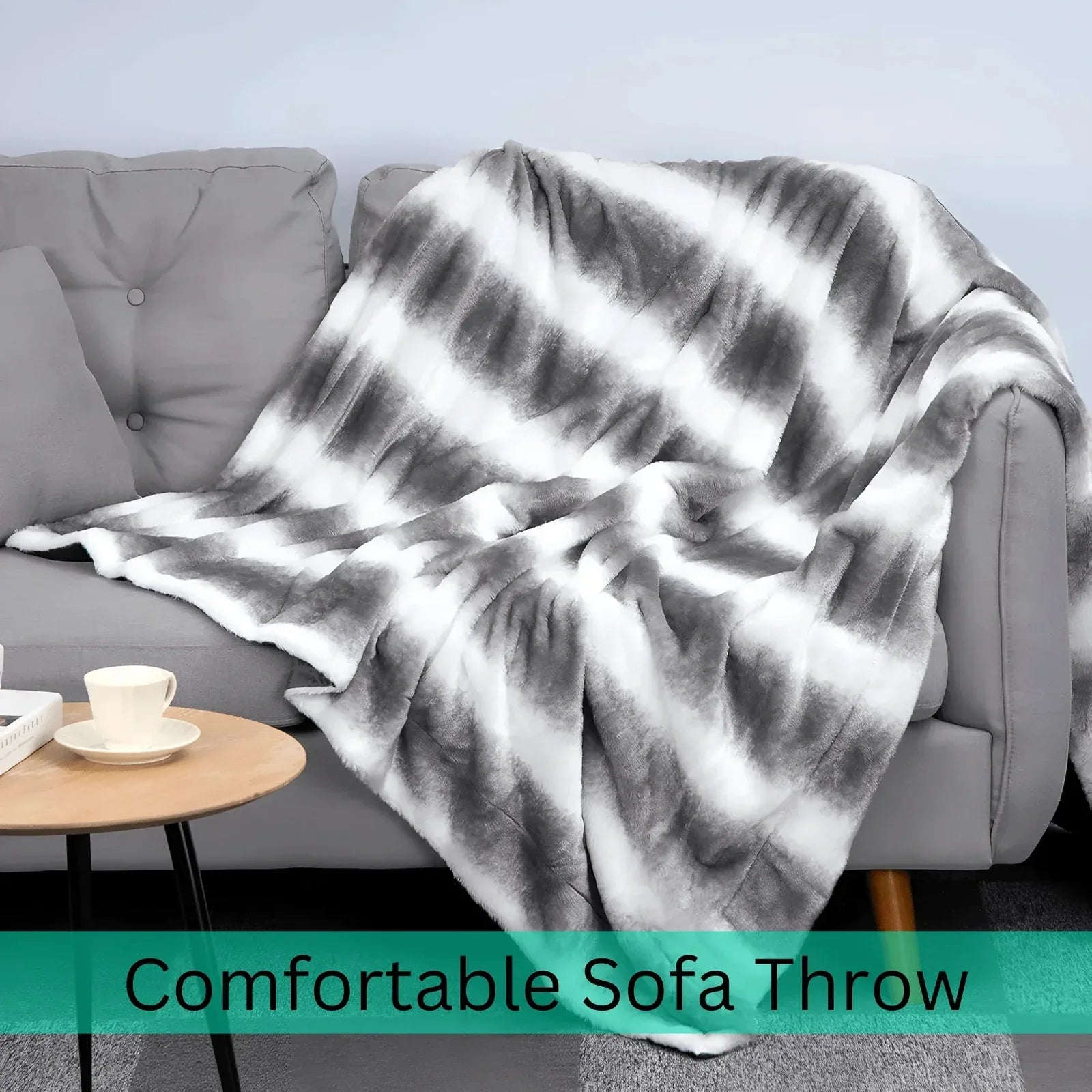 Luxury Faux Fur Rabbit Throw Blanket – Super Soft & Ethical Comfort | Multiple Sizes & Colours - 4A's Global