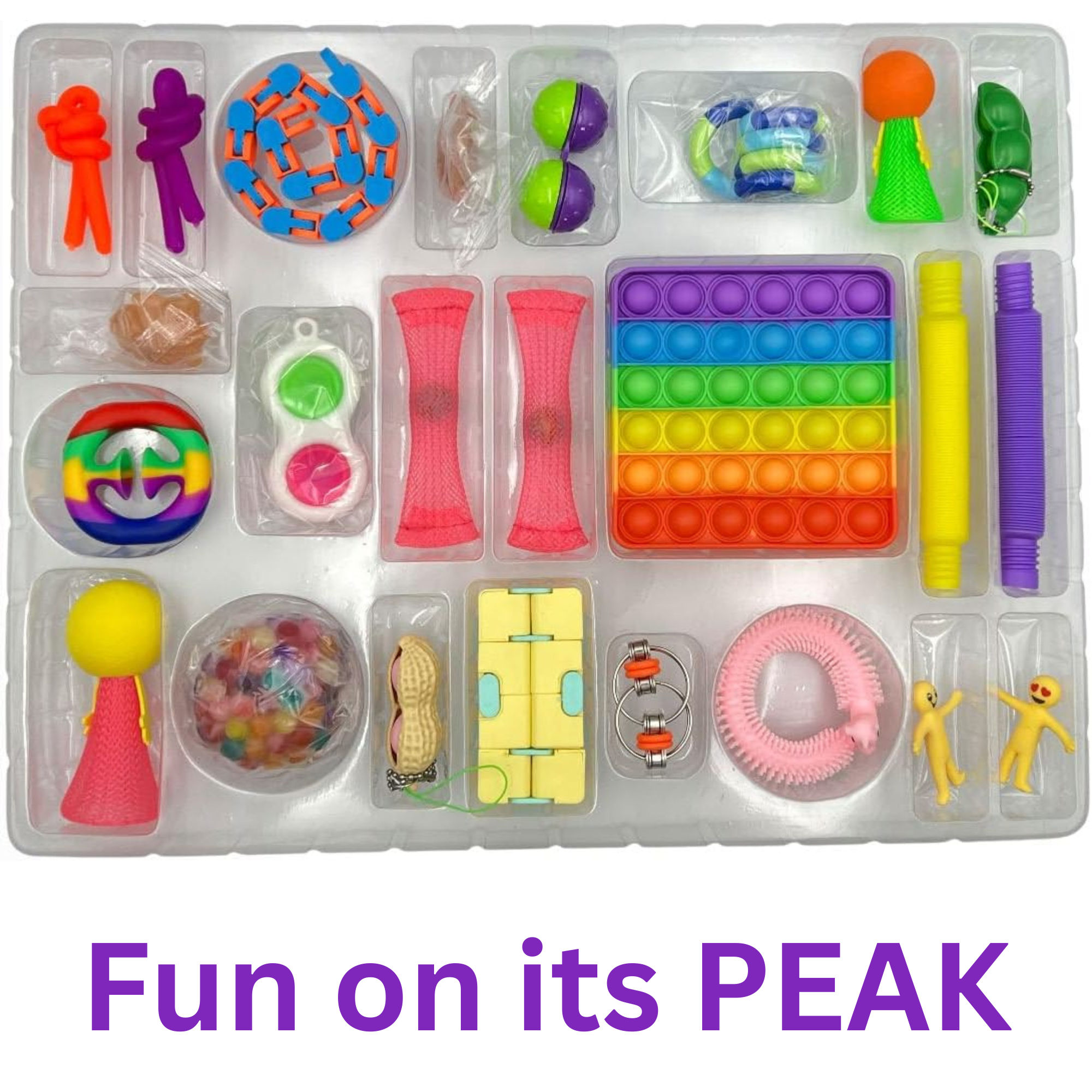 Super Star Christmas Fidget Toys Advent Calendar - 24 Mini Fidget Toys Holiday - 4A's Global