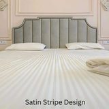Egyptian Cotton Sateen Fitted Sheet – Luxurious 300 Thread Count Hotel-Quality Bedding for a Perfect Fit - 4A's Global