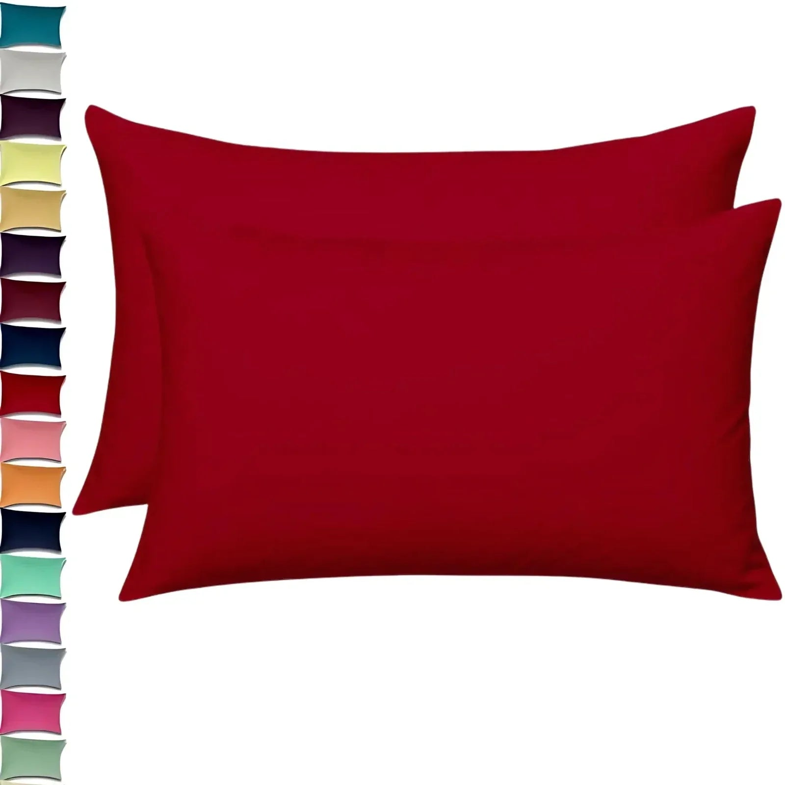 2x Luxury Percale Polycotton Pillowcase Pair – Soft, Durable & Easy-Care Bedding - 4A's Global