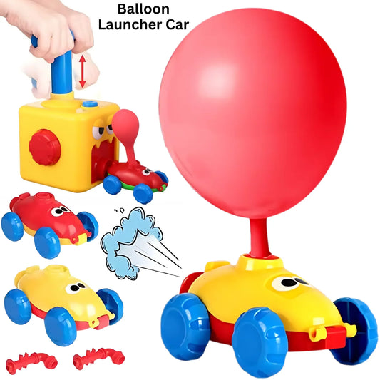 Balloon Powered Cars Toy for Kids, Balloon Launcher Air Powered Race Car -  Attach balloon Inflate Press release Go - 4A's Global