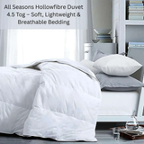 All Seasons Duvet Tog 4.5Hollowfiber Filling, Polypropylene Cover – Lightweight Quilt, Comforter & Throw for Sofa or Bed - 4A's Global