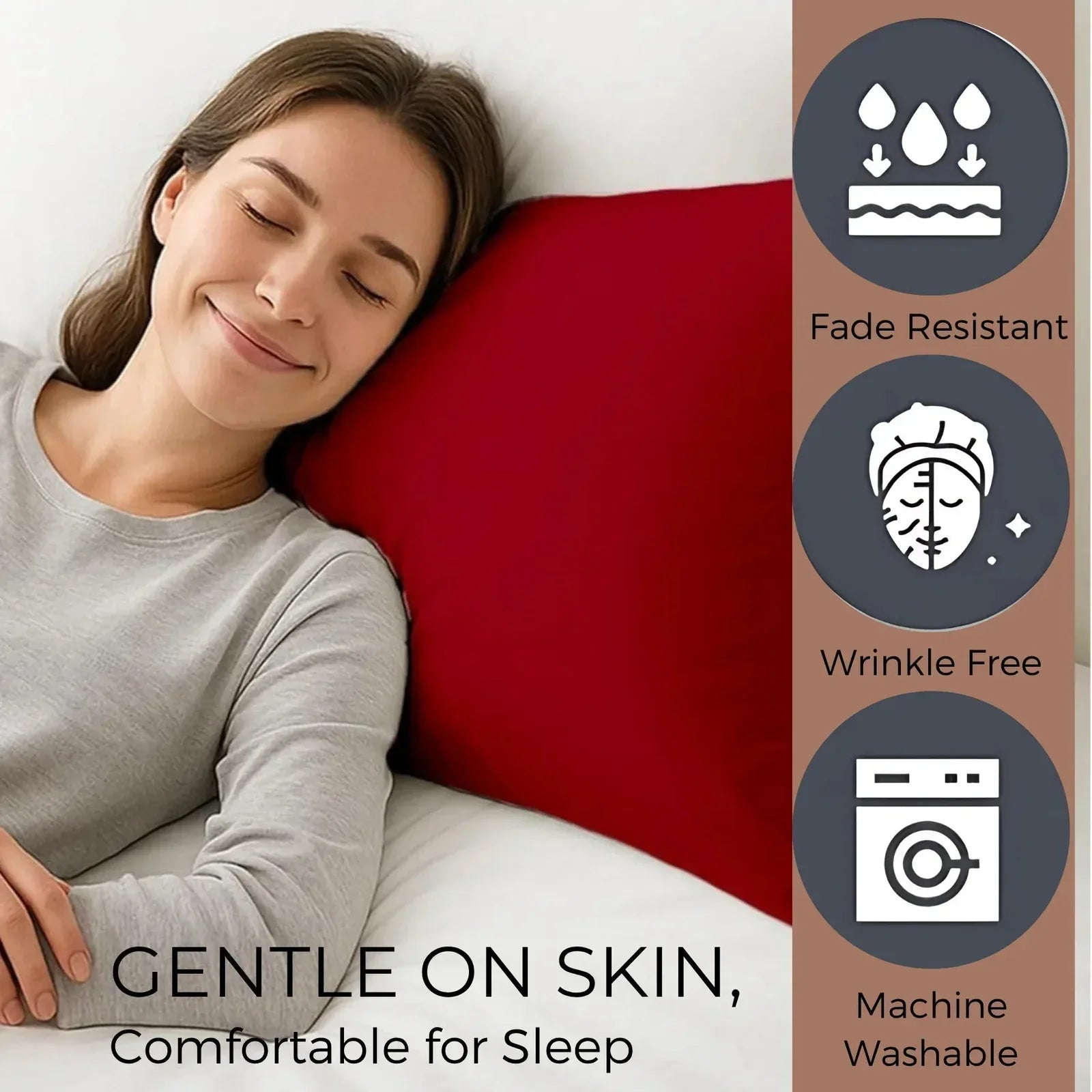 2x Luxury Percale Polycotton Pillowcase Pair – Soft, Durable & Easy-Care Bedding - 4A's Global