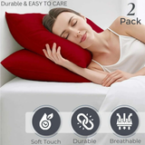 2x Luxury Percale Polycotton Pillowcase Pair – Soft, Durable & Easy-Care Bedding - 4A's Global