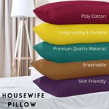 2x Luxury Percale Polycotton Pillowcase Pair – Soft, Durable & Easy-Care Bedding - 4A's Global