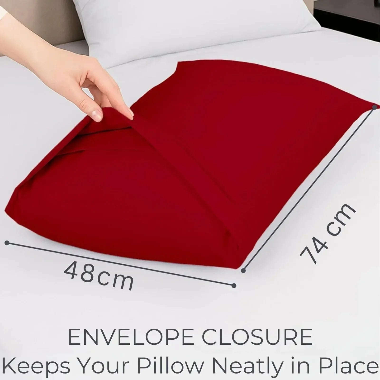 2x Luxury Percale Polycotton Pillowcase Pair – Soft, Durable & Easy-Care Bedding - 4A's Global