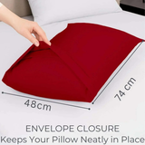 2x Luxury Percale Polycotton Pillowcase Pair – Soft, Durable & Easy-Care Bedding - 4A's Global