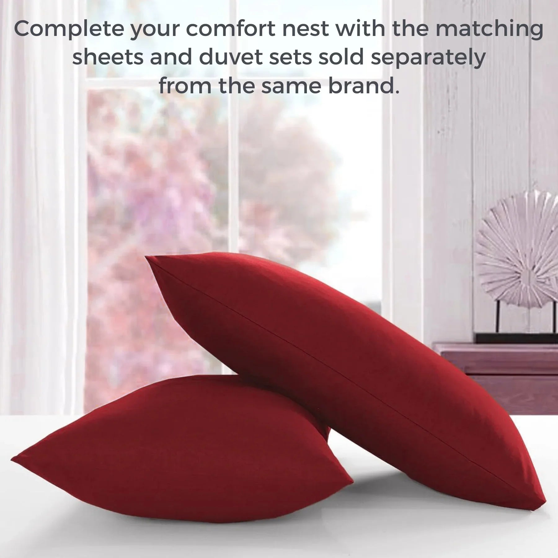 2x Percale Polycotton Pillowcase Pair – Luxury Soft, Durable & Hotel-Quality Bedding for UK Beds (Copy) - 4A's Global