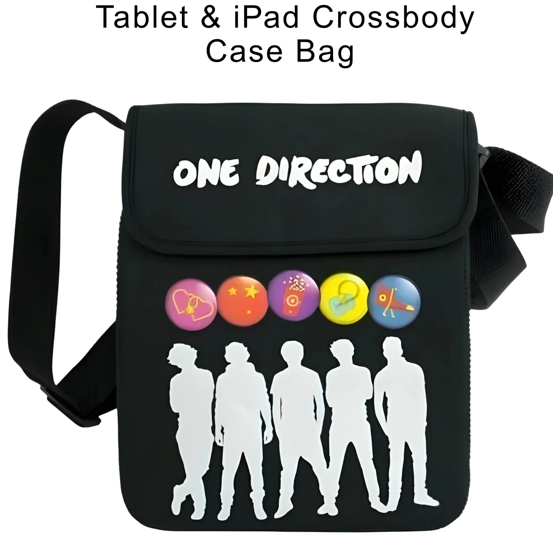 Travel Crossbody Bag for iPad & Tablet – Neoprene Shoulder Messenger with Adjustable Strap, Fits Passport, Mobile, Glasses & Documents - 4A's Global