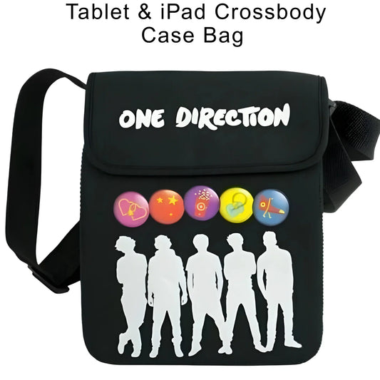 Travel Crossbody Bag for iPad & Tablet – Neoprene Shoulder Messenger with Adjustable Strap, Fits Passport, Mobile, Glasses & Documents - 4A's Global