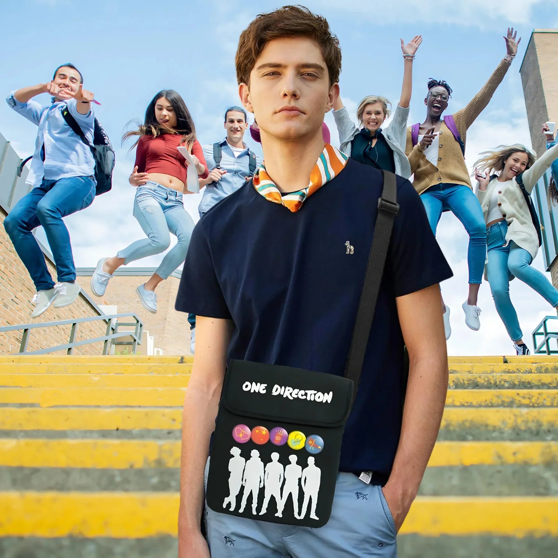 Travel Crossbody Bag for iPad & Tablet – Neoprene Shoulder Messenger with Adjustable Strap, Fits Passport, Mobile, Glasses & Documents - 4A's Global