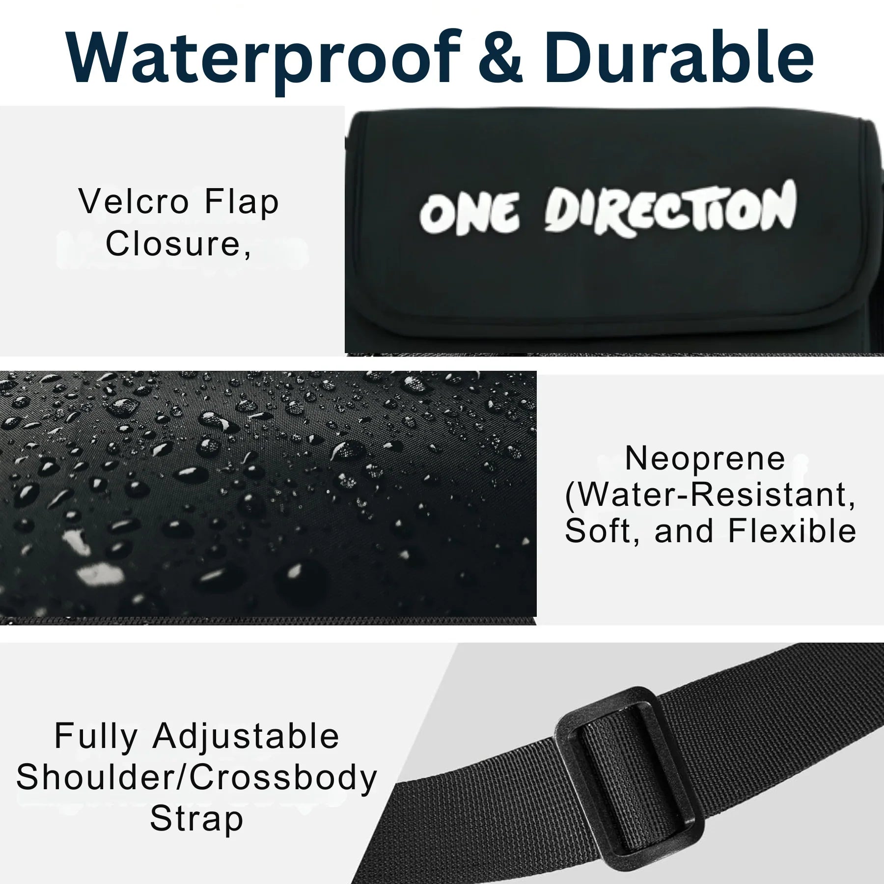 Travel Crossbody Bag for iPad & Tablet – Neoprene Shoulder Messenger with Adjustable Strap, Fits Passport, Mobile, Glasses & Documents - 4A's Global