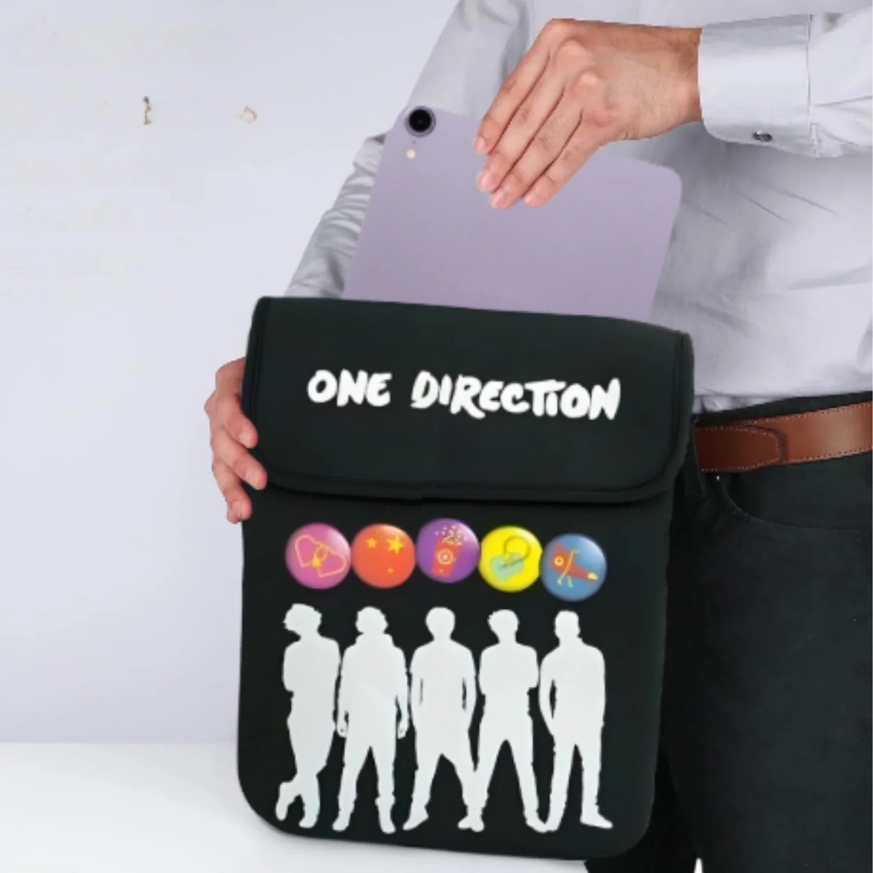 Travel Crossbody Bag for iPad & Tablet – Neoprene Shoulder Messenger with Adjustable Strap, Fits Passport, Mobile, Glasses & Documents - 4A's Global