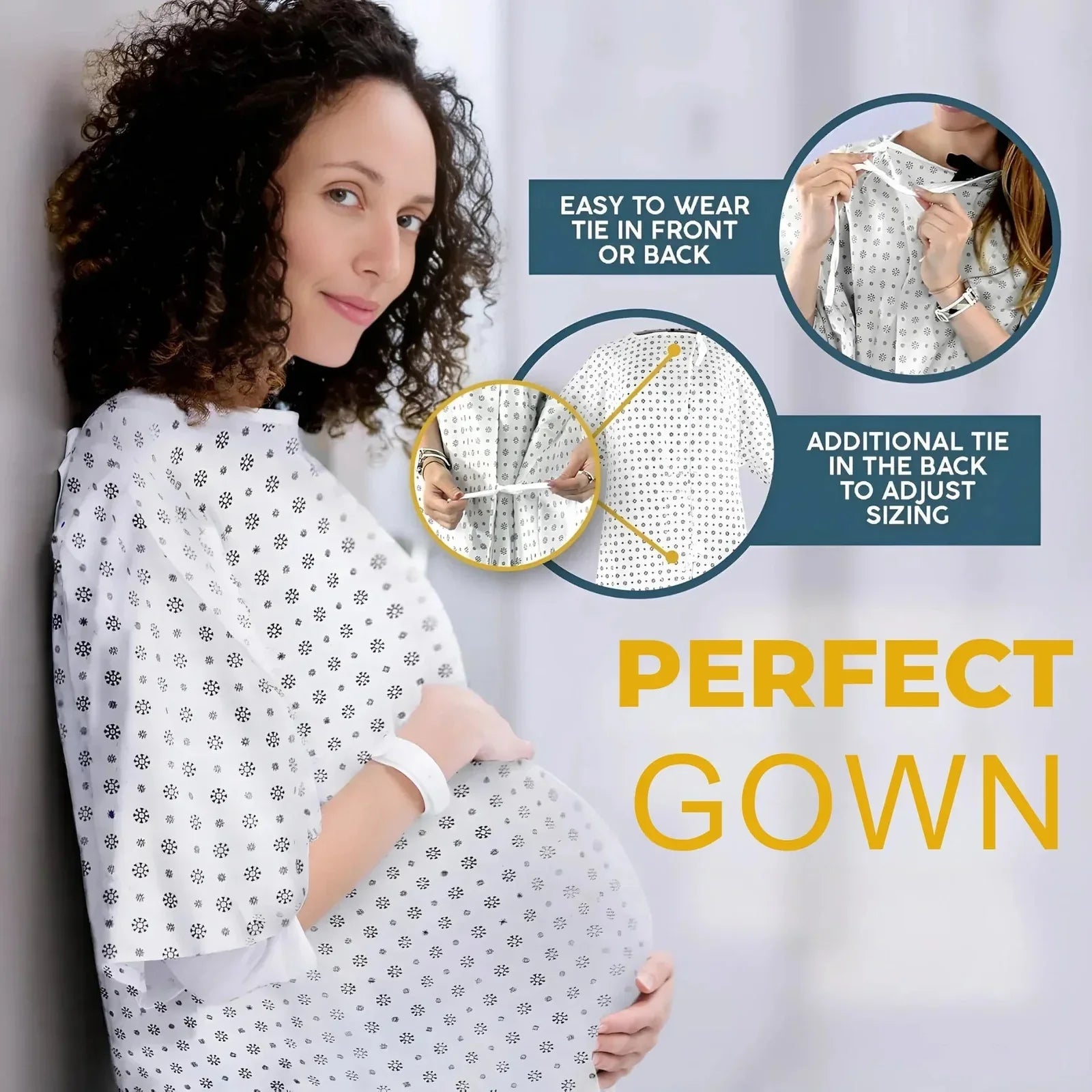 Unisex Cotton Wrap Gowns - 2 Pack for Spa, Travel, Lounge - 4A's Global