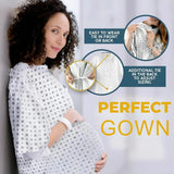Unisex Cotton Wrap Gowns - 2 Pack for Spa, Travel, Lounge - 4A's Global