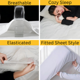 CL Quilted Mattress Protector Sheet | 200 GSM Triple Fill | 40cm Deep Skirt | Microfiber Soft & Breathable - 4A's Global