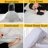 CL Quilted Mattress Protector Sheet | 200 GSM Triple Fill | 40cm Deep Skirt | Microfiber Soft & Breathable - 4A's Global