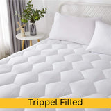CL Quilted Mattress Protector Sheet | 200 GSM Triple Fill | 40cm Deep Skirt | Microfiber Soft & Breathable - 4A's Global