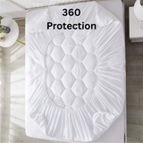 CL Quilted Mattress Protector Sheet | 200 GSM Triple Fill | 40cm Deep Skirt | Microfiber Soft & Breathable - 4A's Global