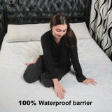 30cm Deep Waterproof Mattress Protector | Quilted, Breathable & Noise-Free | White | UK Sizes - 4A's Global