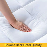 Luxury Mattress Topper – 10cm Extra Deep Fluffy Bed Enhancer | Microfiber Filled | 1100 GSM Comfort Upgrade - 4A's Global
