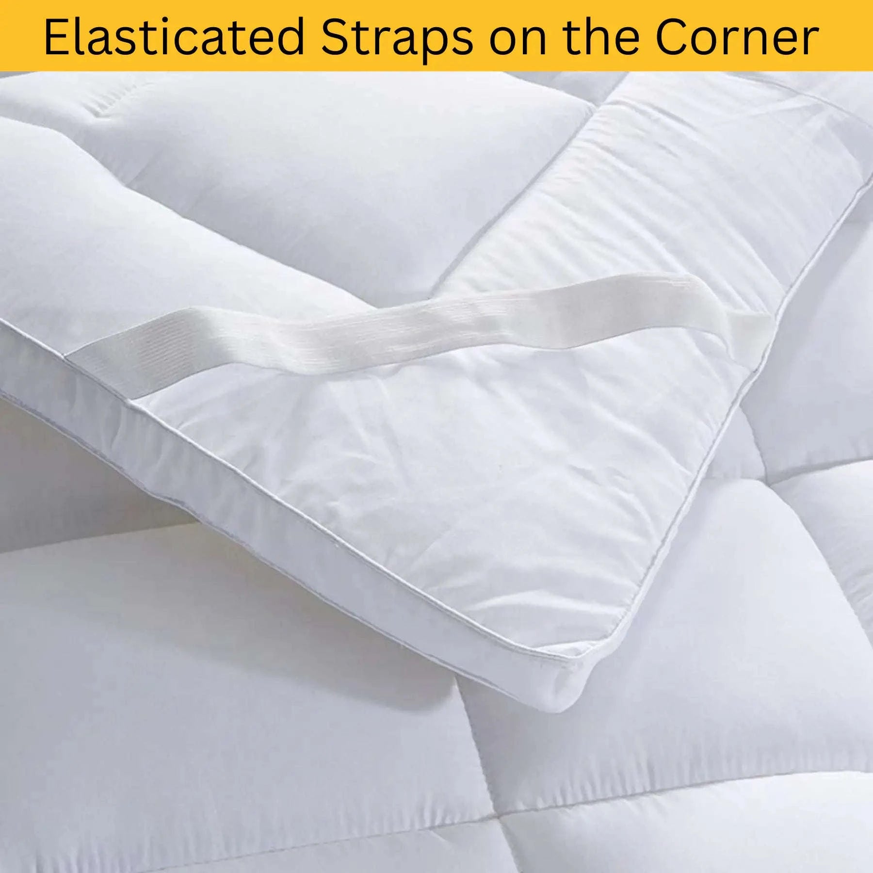 Luxury Mattress Topper – 10cm Extra Deep Fluffy Bed Enhancer | Microfiber Filled | 1100 GSM Comfort Upgrade - 4A's Global