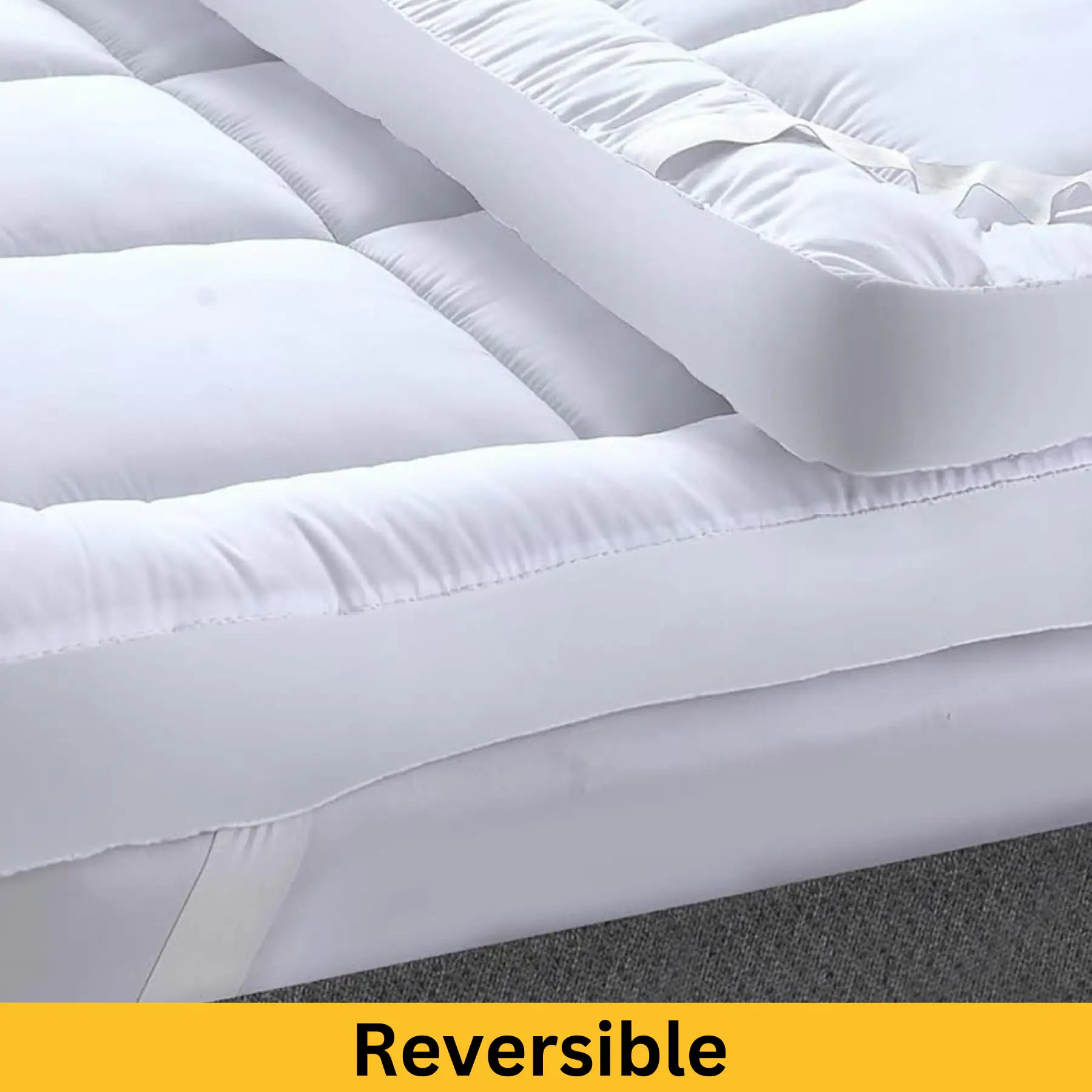 Luxury Mattress Topper β 10cm Extra Deep Fluffy Bed Enhancer | Microfiber Filled | 1100 GSM Comfort Upgrade - 4A's Global