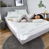 CL Bamboo Mattress Topper Memory Foam – 2.5cm Cooling Comfort Layer | Breathable, Lightweight & Eco-Friendly Sleep Upgrade | UK Sizes (Copy) - 4A's Global