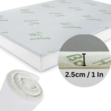 CL Bamboo Mattress Topper Memory Foam – 2.5cm Cooling Comfort Layer | Breathable, Lightweight & Eco-Friendly Sleep Upgrade | UK Sizes (Copy) - 4A's Global