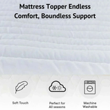 Hypoallergenic Luxury Mattress Topper – 4cm Deep Microfibre Comfort Layer | Breathable, Soft & Secure Fit | UK Sizes - 4A's Global