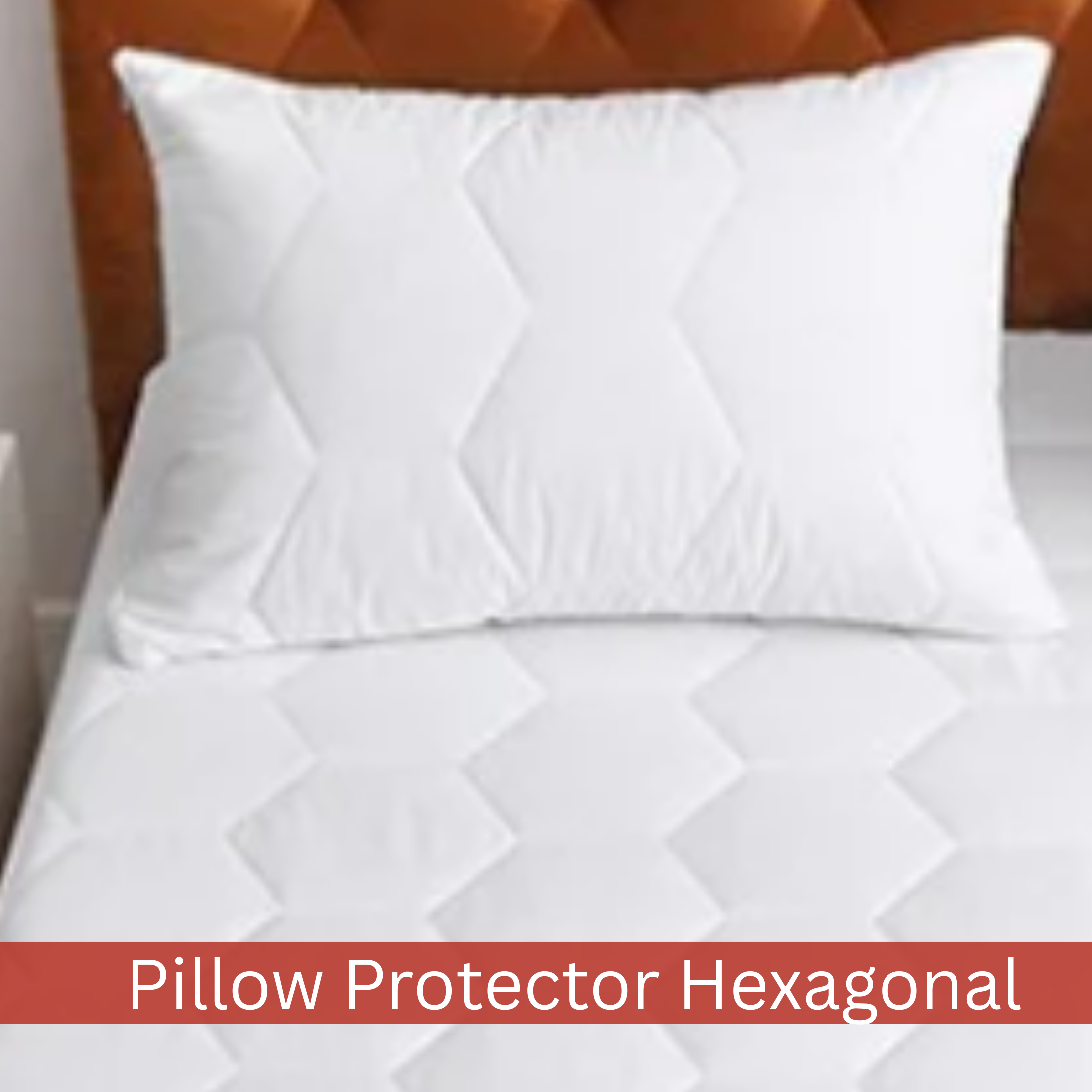 Mattress Protector Sheet | Lightweight, Breathable & Noise-Free | Deep Fit 30cm Skirt | Hexagonal Style - 4A's Global