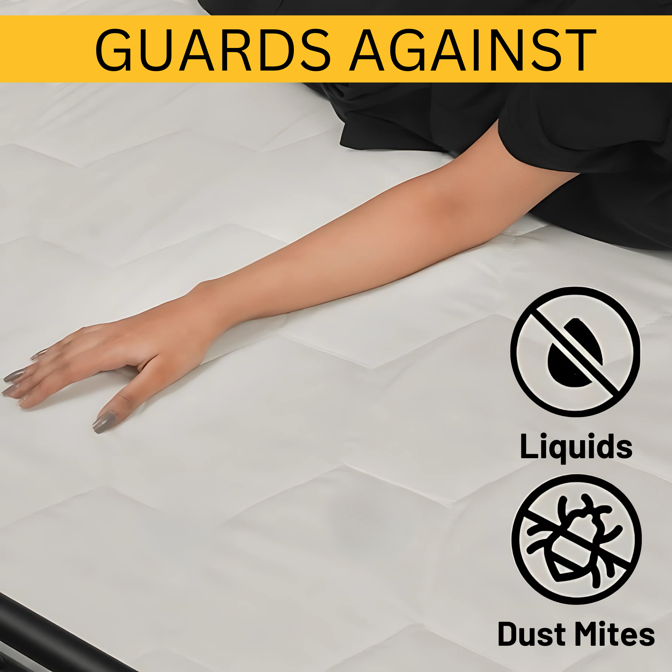 CL Mattress Protector Sheet | Lightweight, Breathable & Noise-Free | Deep Fit 30cm Skirt | Hexagonal Style (Copy) - 4A's Global