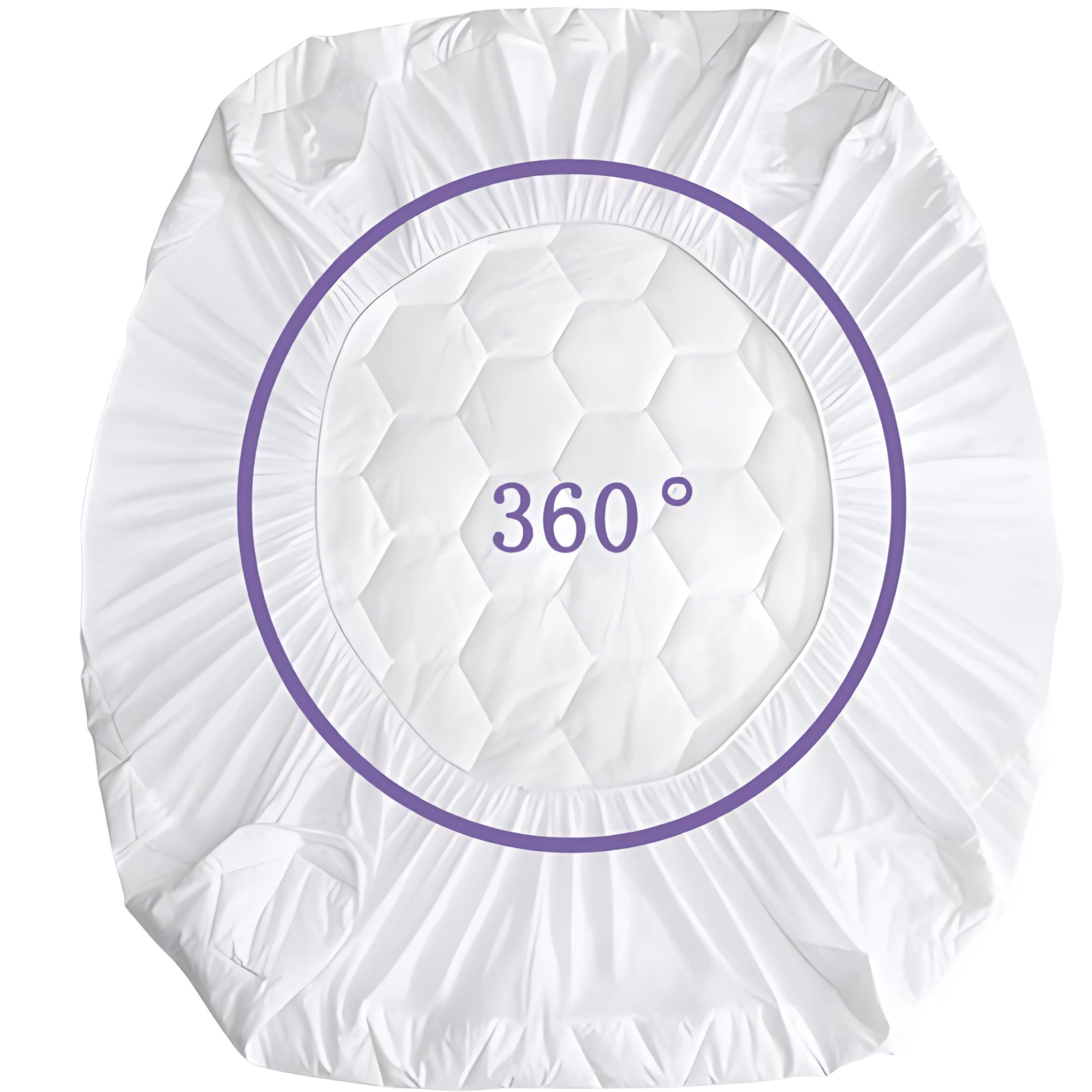 CL Mattress Protector Sheet | Lightweight, Breathable & Noise-Free | Deep Fit 30cm Skirt | Hexagonal Style (Copy) - 4A's Global