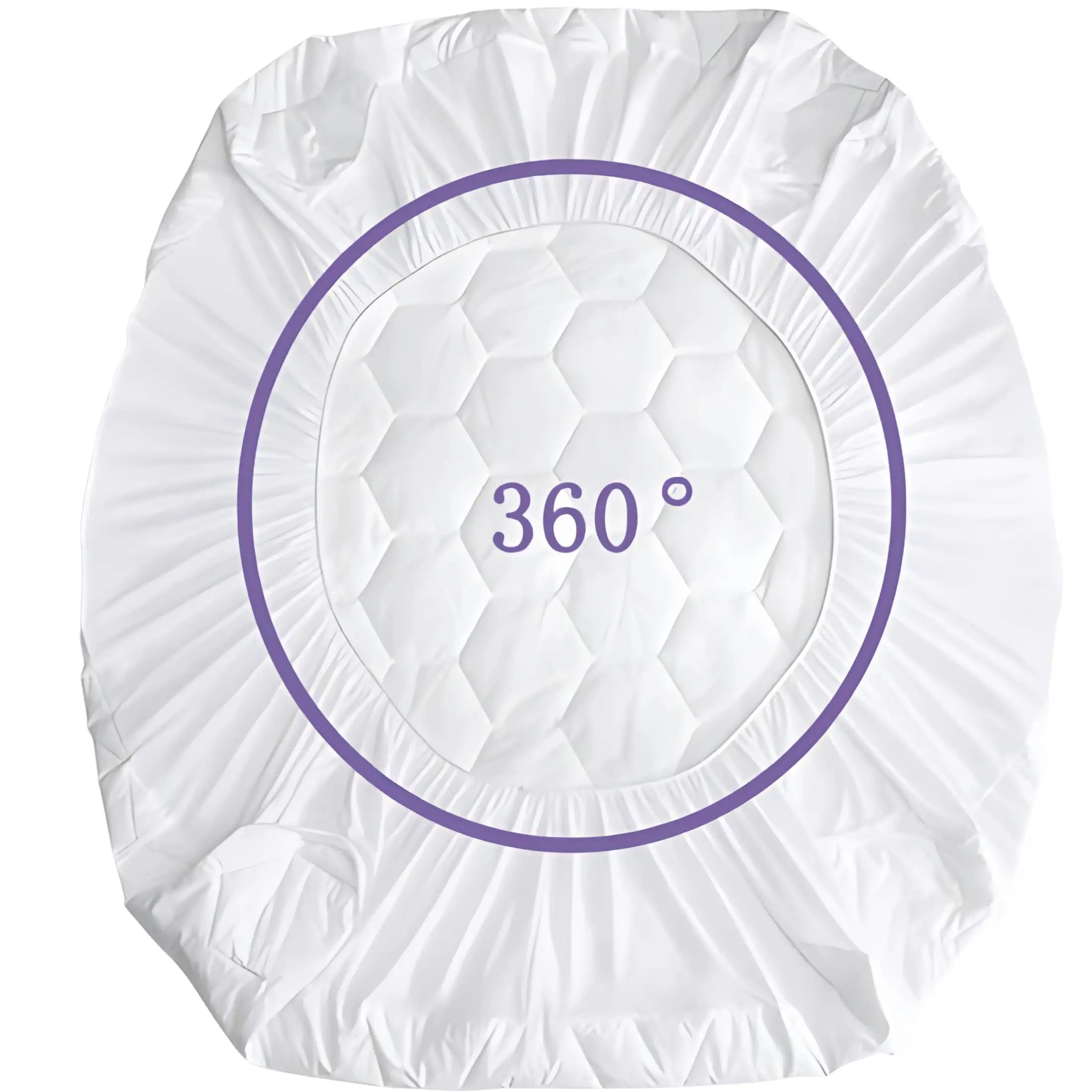 CL Mattress Protector Sheet | Lightweight, Breathable & Noise-Free | Deep Fit 30cm Skirt | Hexagonal Style (Copy) - 4A's Global