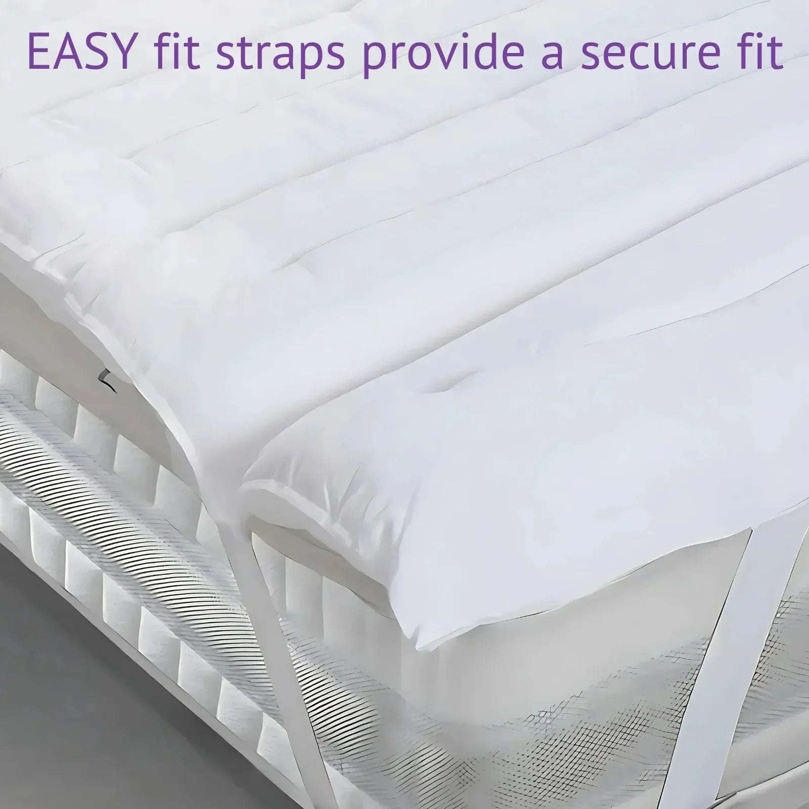 Hypoallergenic Luxury Mattress Topper – 4cm Deep Microfibre Comfort Layer | Breathable, Soft & Secure Fit | UK Sizes - 4A's Global