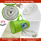 Heaven High 40D Bamboo Mattress Topper Memory Foam 2.5cm – Gel Infused | Cooling | Bamboo Cover | Anti-Slip | Pressure Relief - 4A's Global