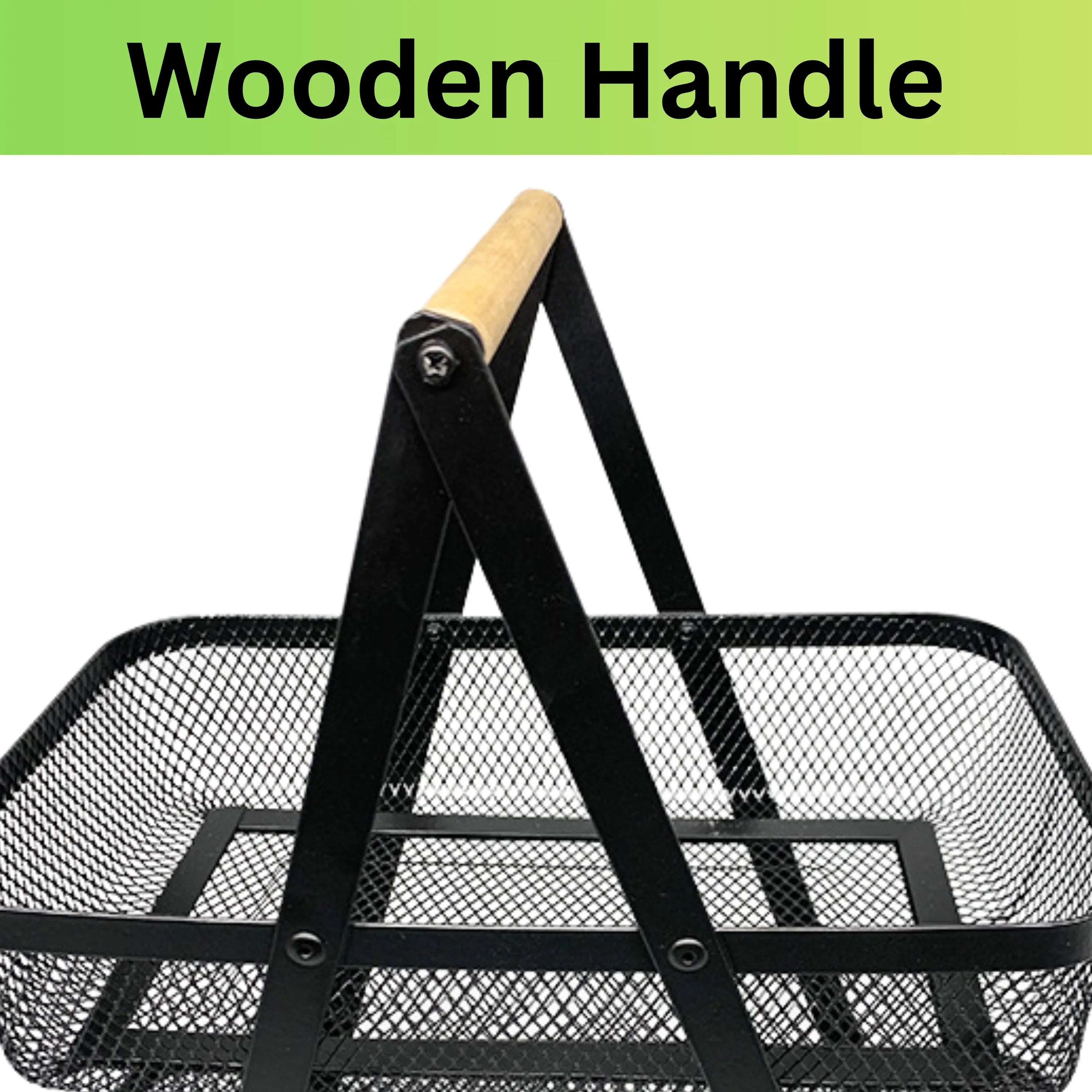 2-Tier Countertop Fruit , Bread & Vegetable Storage Basket – Black Wire Mesh - 4A's Global