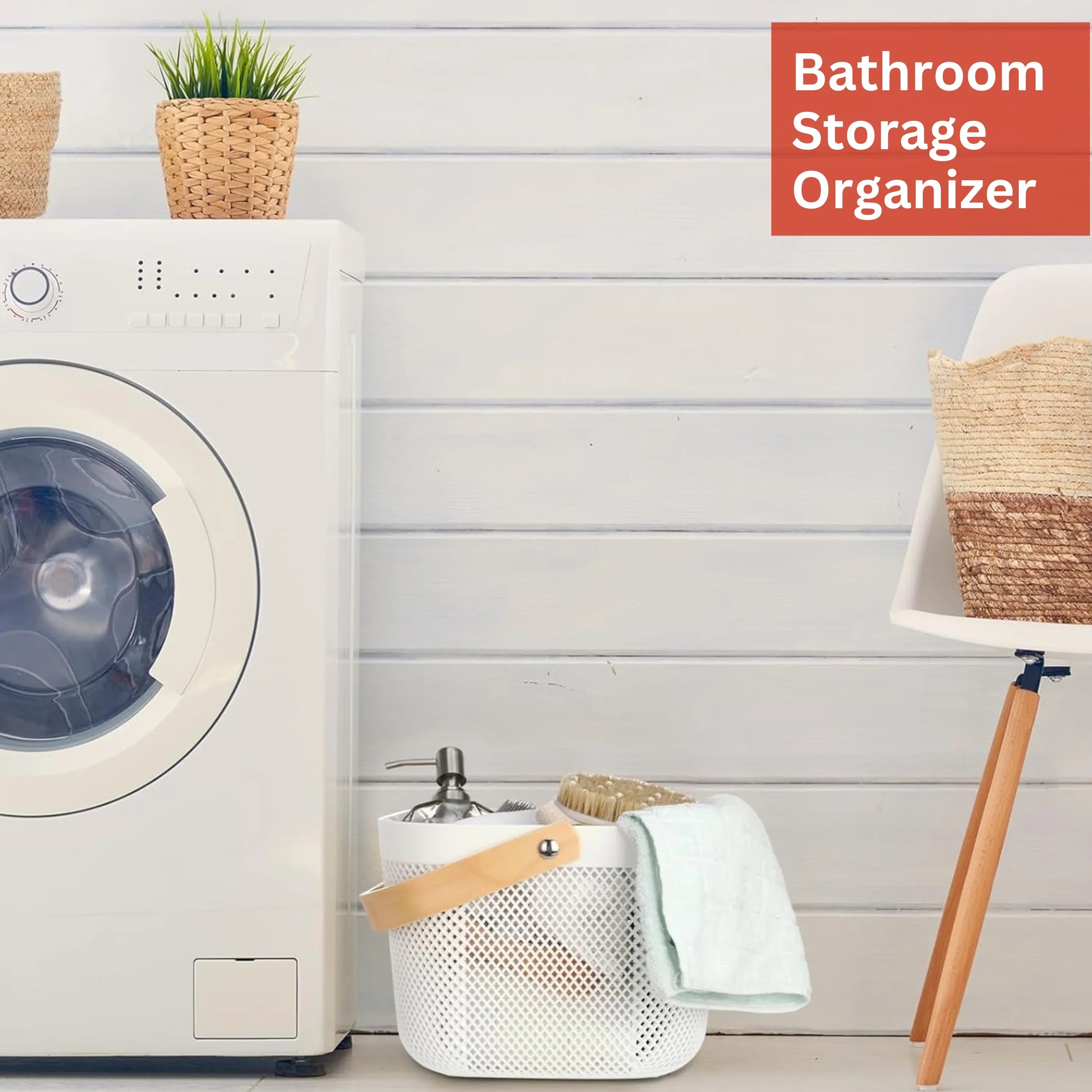 Fruit Basket with Wooden Handle – Metal Mesh Kitchen Storage Organiser, Multi-Functional Food Pantry & Home Decor Metal Tabletop Fruit Vegetable Baskets Elegant Creative Ornaments For Home Office Wedding Decor Dessert Serve H 17 x W 24cm(White & Gold) - 4A's Global