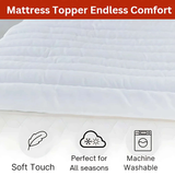Hypoallergenic Luxury Mattress Topper – 4cm Deep Microfibre Comfort Layer | Breathable, Soft & Secure Fit | UK Sizes (Copy) - 4A's Global