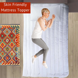 Luxury Mattress Topper – 4cm Deep-Filled Microfibre Comfort Layer | Hypoallergenic & Breathable | Elasticated Straps - 4A's Global