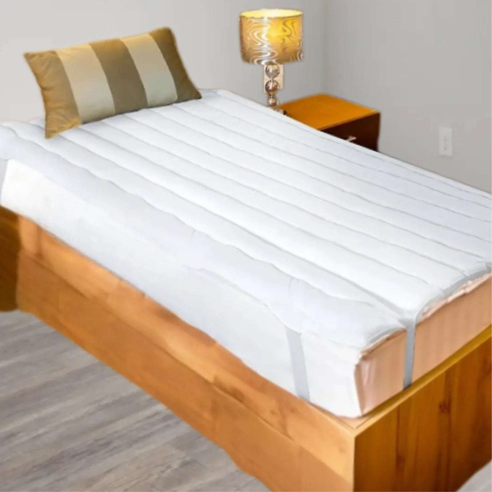 Luxury Mattress Topper – 4cm Deep-Filled Microfibre Comfort Layer | Hypoallergenic & Breathable | Elasticated Straps - 4A's Global